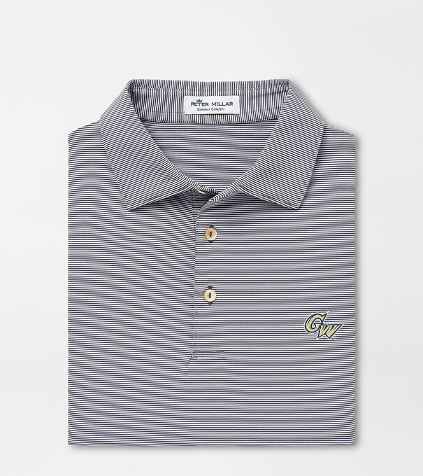 George Washington U Jubilee Stripe Performance Polo