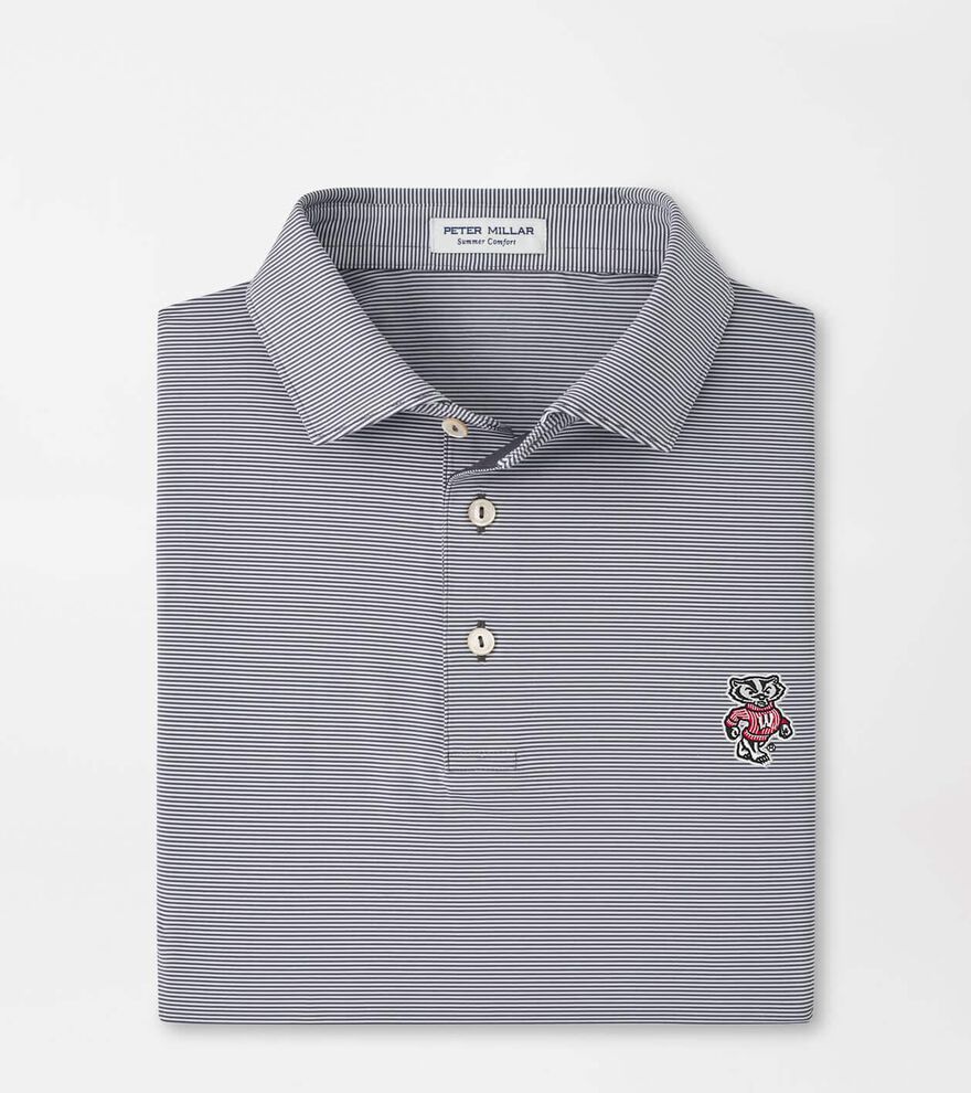 Wisconsin Badger Jubilee Stripe Performance Polo