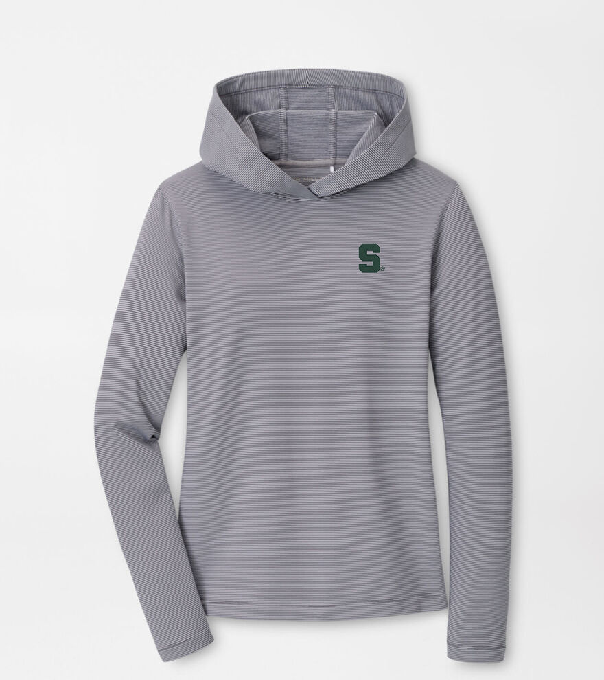 Michigan State Women's Pine Sugar Stripe Performance Hoodie image number 1