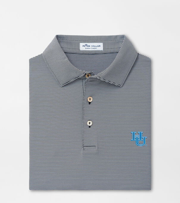Hampton University Jubilee Stripe Performance Polo