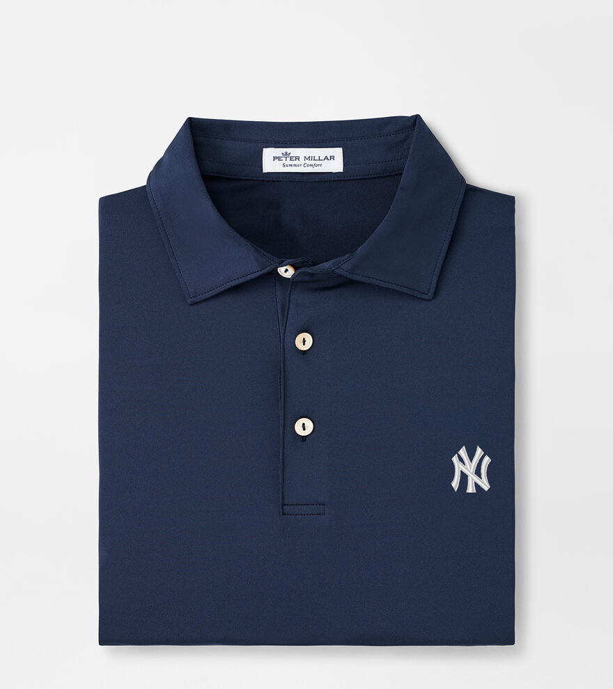 New York Yankees Solid Performance Jersey Polo image number 1