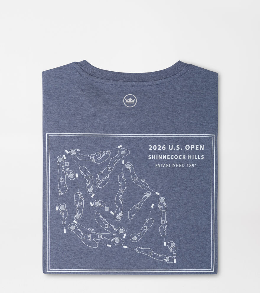 126th U.S. Open Course Map Long Sleeve T-Shirt image number 2