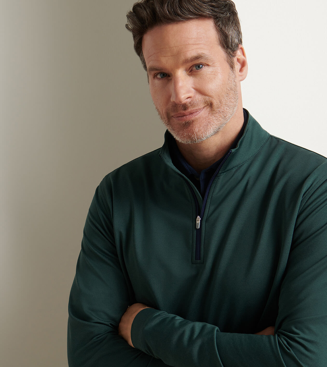 Perth Mélange Performance Quarter-Zip | Men's Pullovers