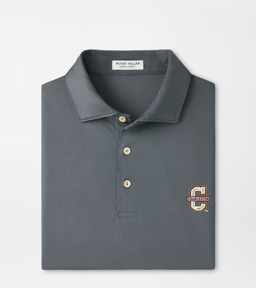 College of Charleston Hugo Performance Jersey Polo image number 1
