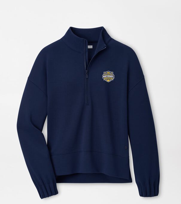 Michigan National Champion Flora Knit Half-Zip Pullover