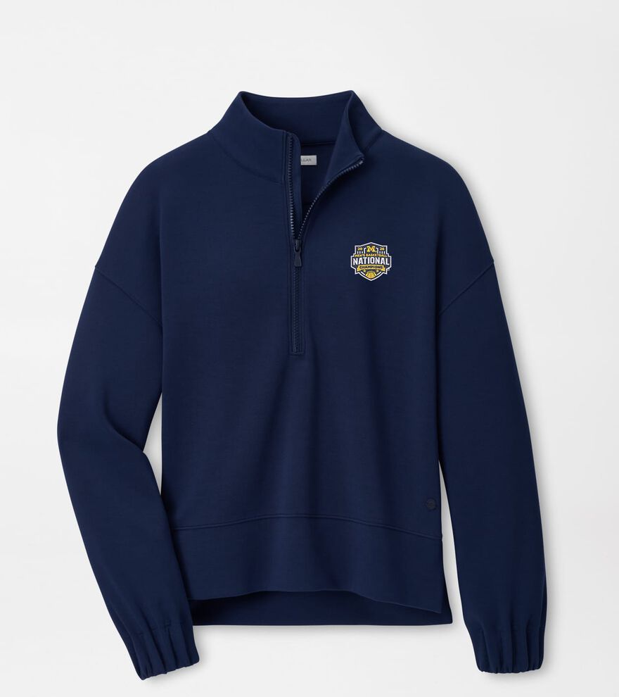Michigan National Champion Flora Knit Half-Zip Pullover image number 1