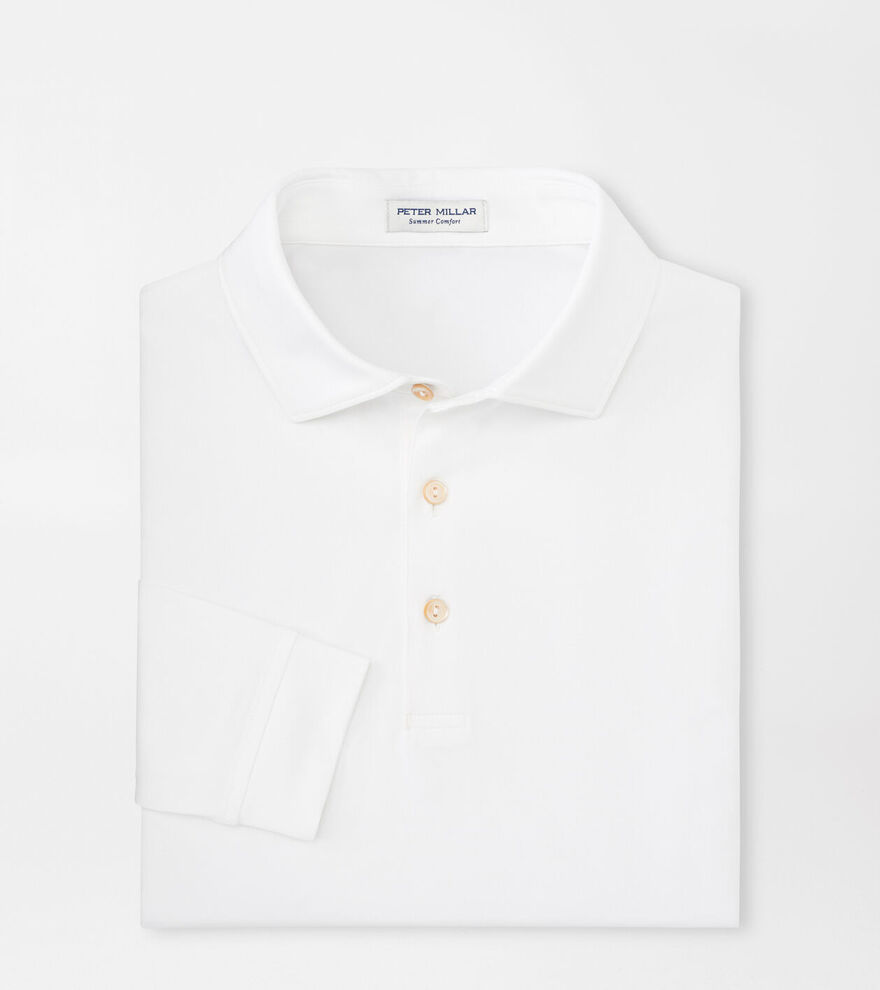 Solid Stretch Jersey Long Sleeve Polo image number 1