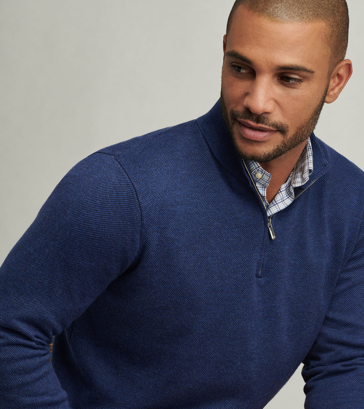 第一ネット Coolspun Sweaters Men's | Sweater Quarter-Zip Birdseye トップス