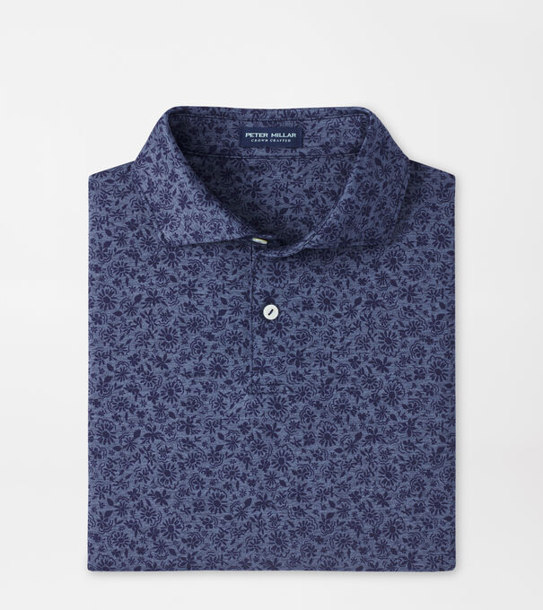 Cayucos Floral Performance Jersey Polo