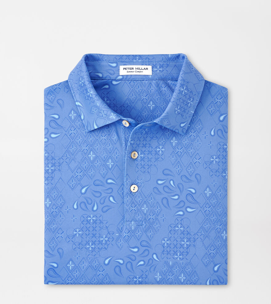 Geo Paisley Performance Jersey Polo image number 1