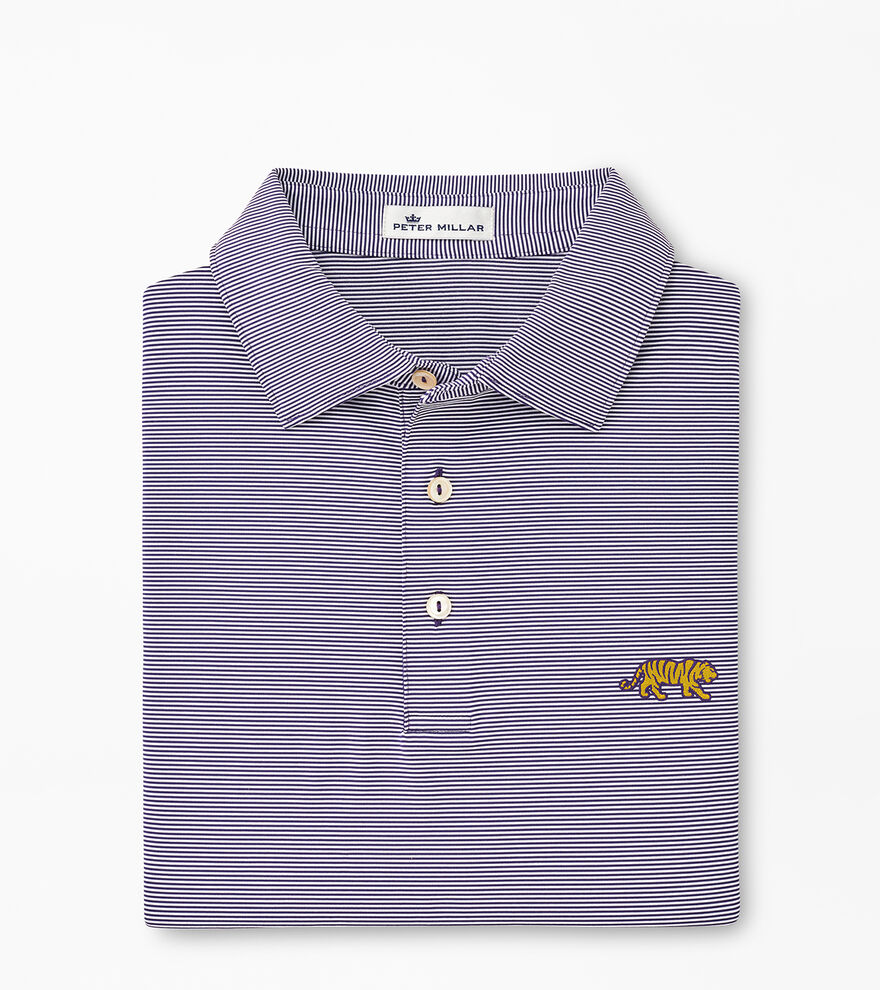 LSU Mike The Tiger Jubilee Stripe Performance Polo image number 1
