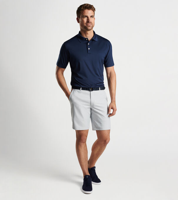 Solid Performance Jersey Polo Knit-Collar