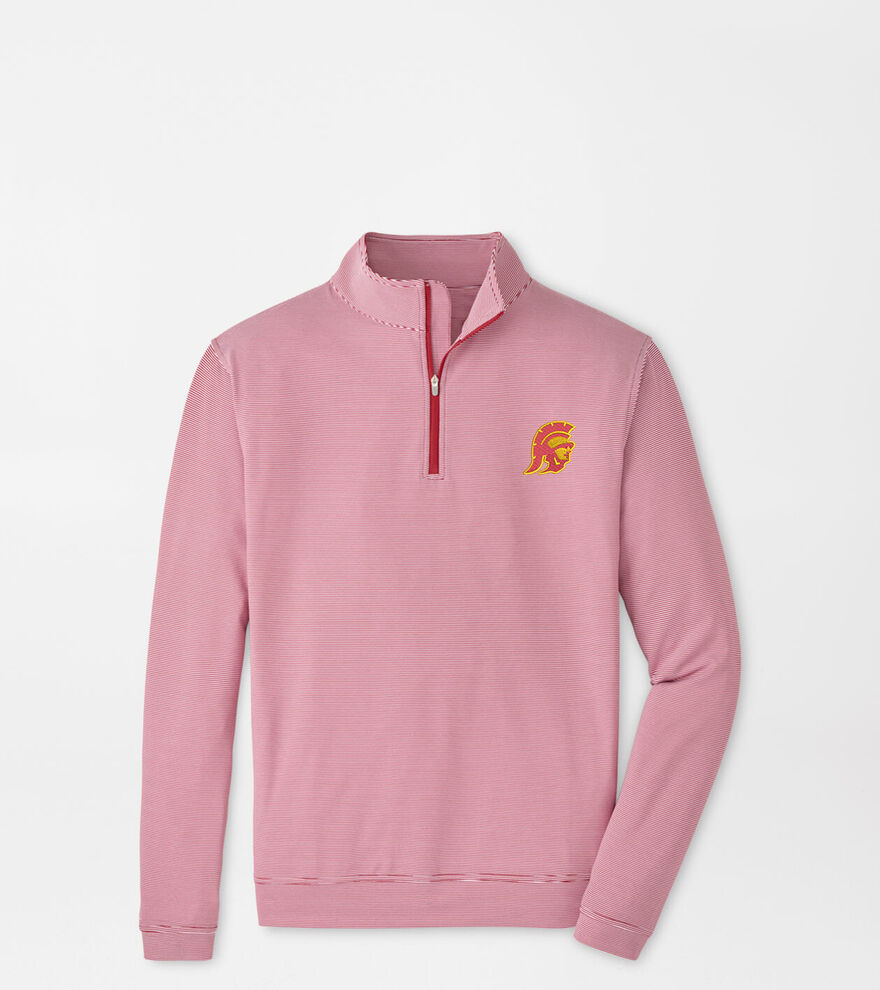 USC Trojan Perth Sugar Stripe Performance Quarter-Zip image number 1