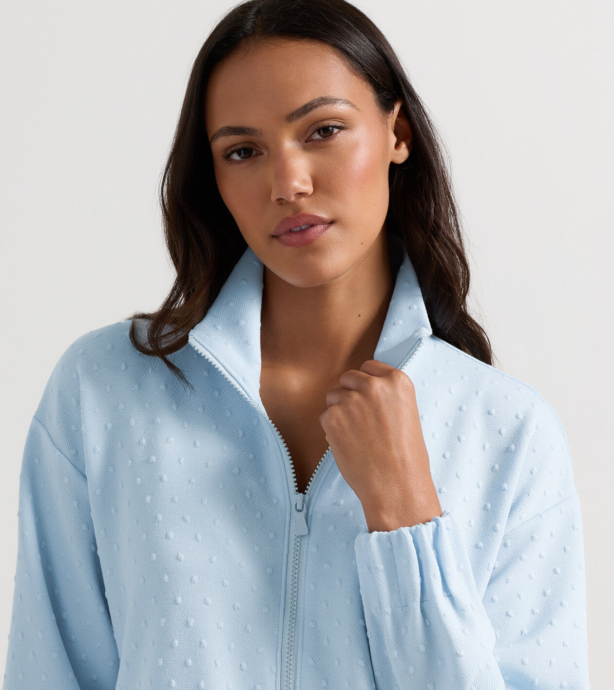 Flora Knit Swiss Dot Jacquard Full-Zip | Women's Tops | Peter Millar