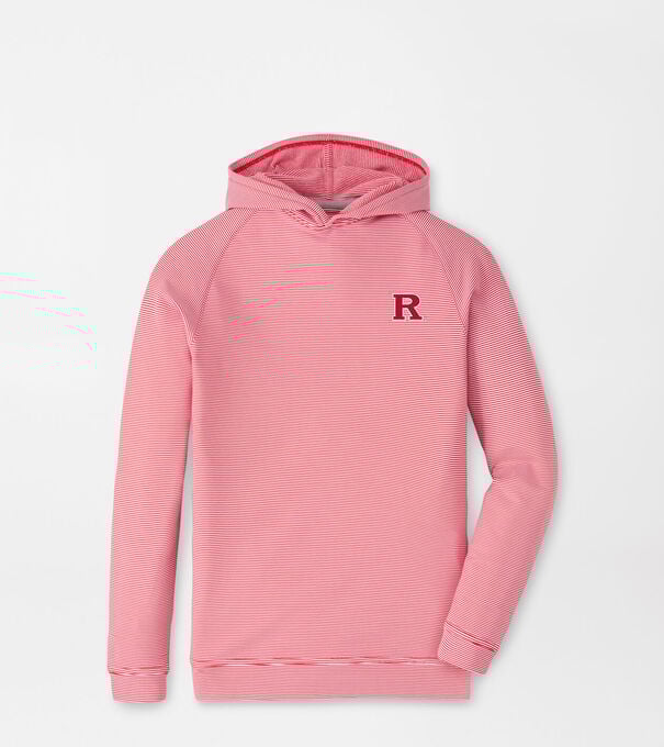 Rutgers Pine Youth Sugar Stripe Performance Hoodie