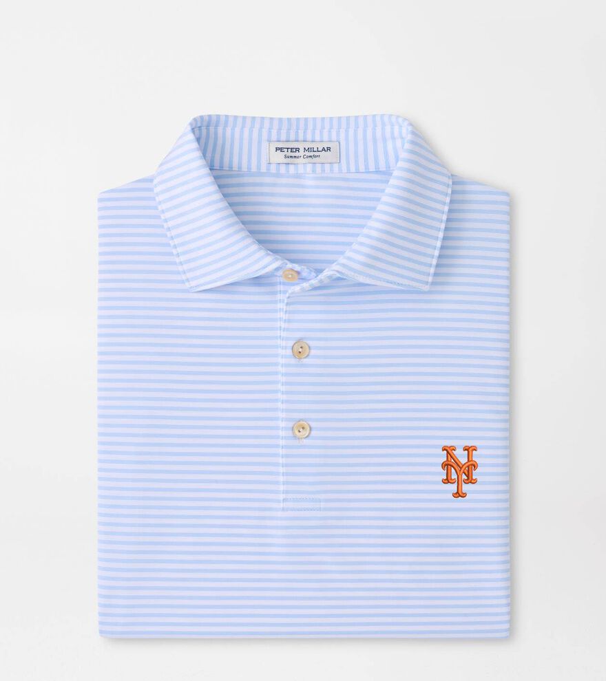 New York Mets Tiebreaker Performance Jersey Stripe Polo