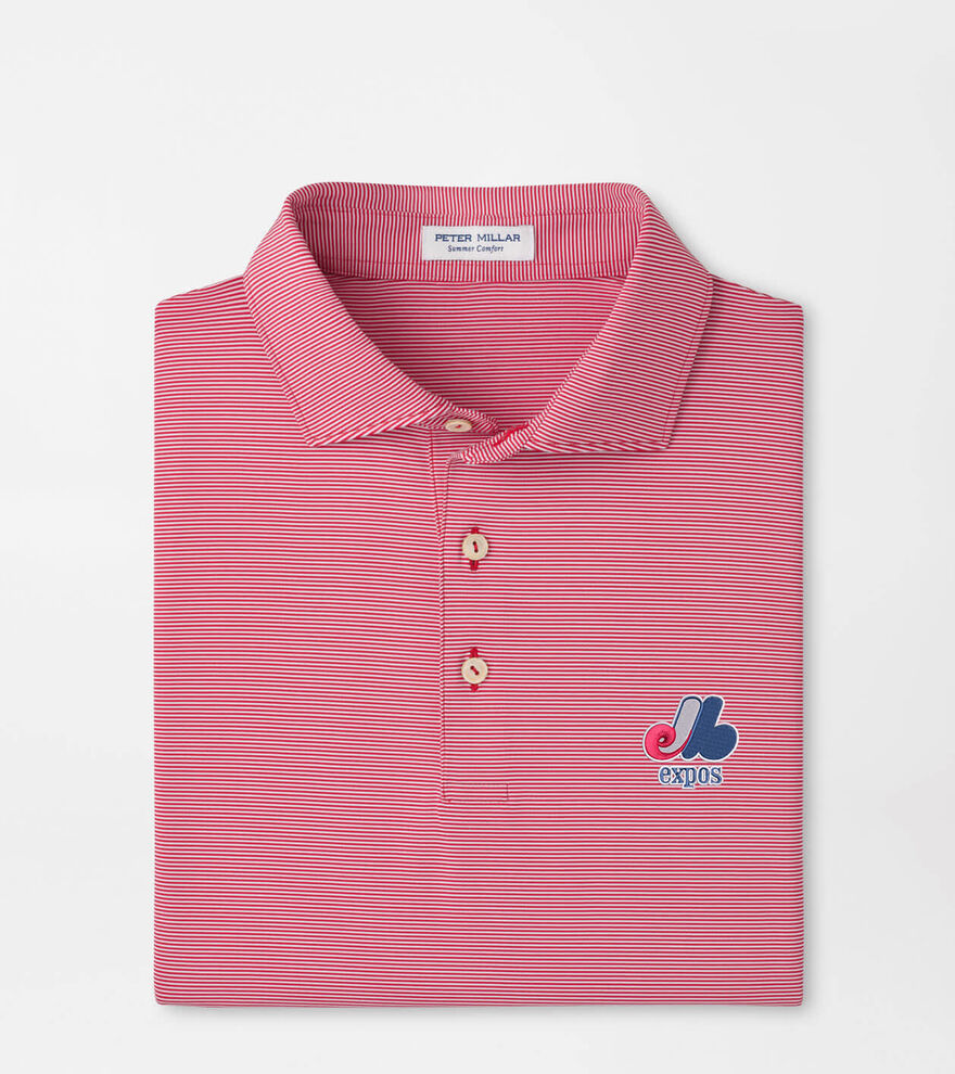 Cooperstown Montreal Expos Jubilee Stripe Performance Polo