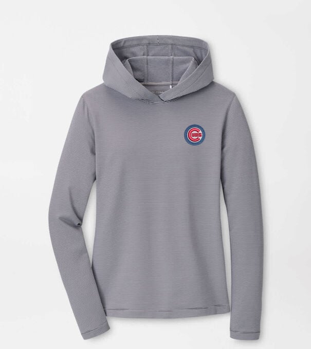 Chicago Cubs Women's Pine Sugar Stripe Performance Hoodie