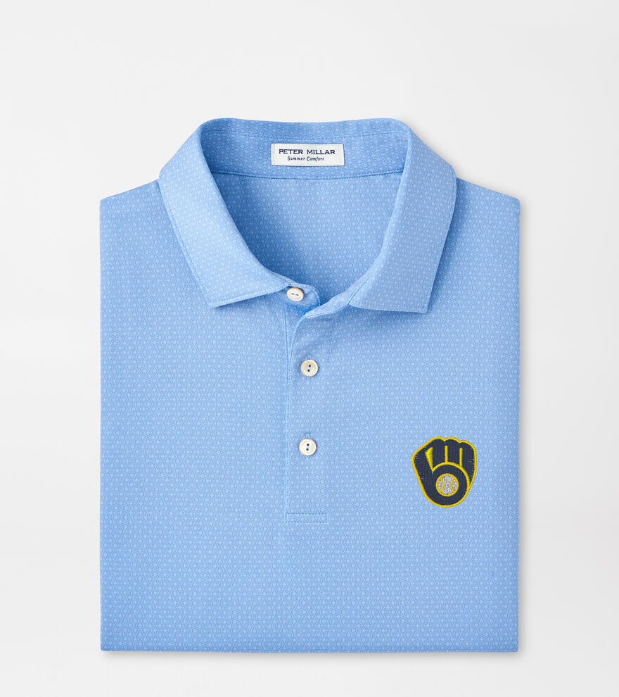 Milwaukee Brewers Tesseract Performance Jersey Polo image number 1