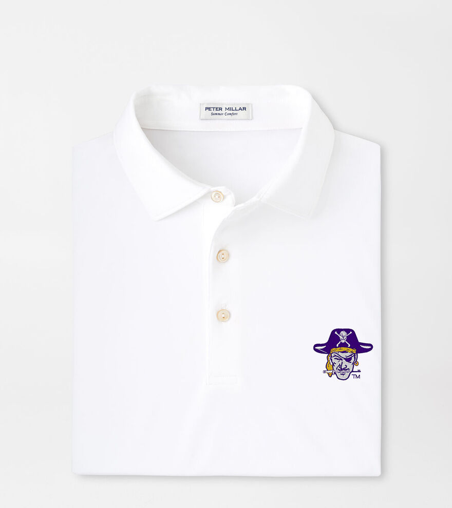East Carolina University Vault Solid Performance Jersey Polo image number 1
