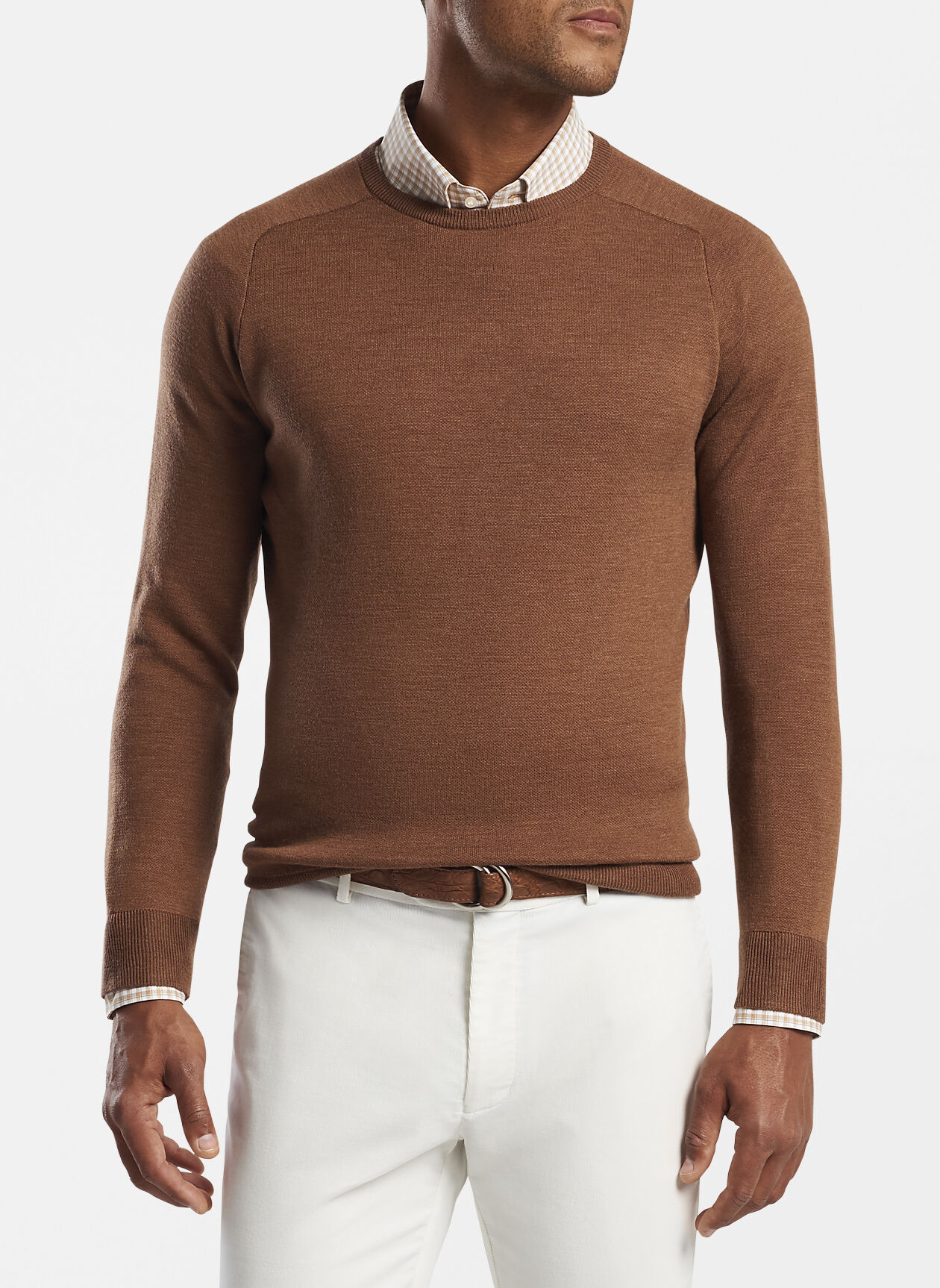 ★★ ★★ Interlock crewneck wool sweater T12E7 Wool Interlock Crewneck | Peter Millar