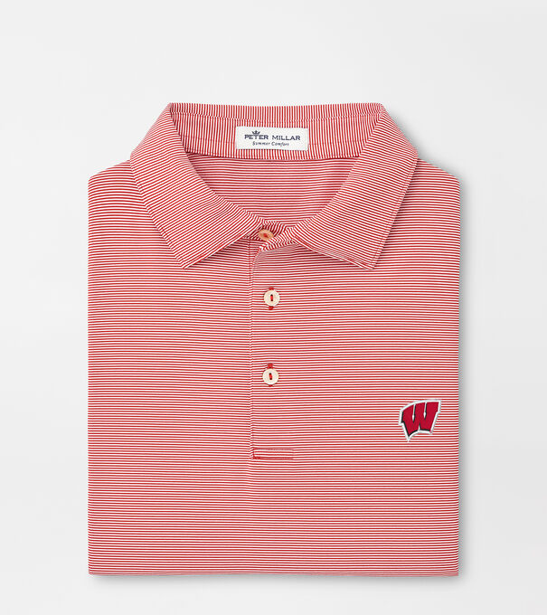 Wisconsin Jubilee Stripe Performance Polo