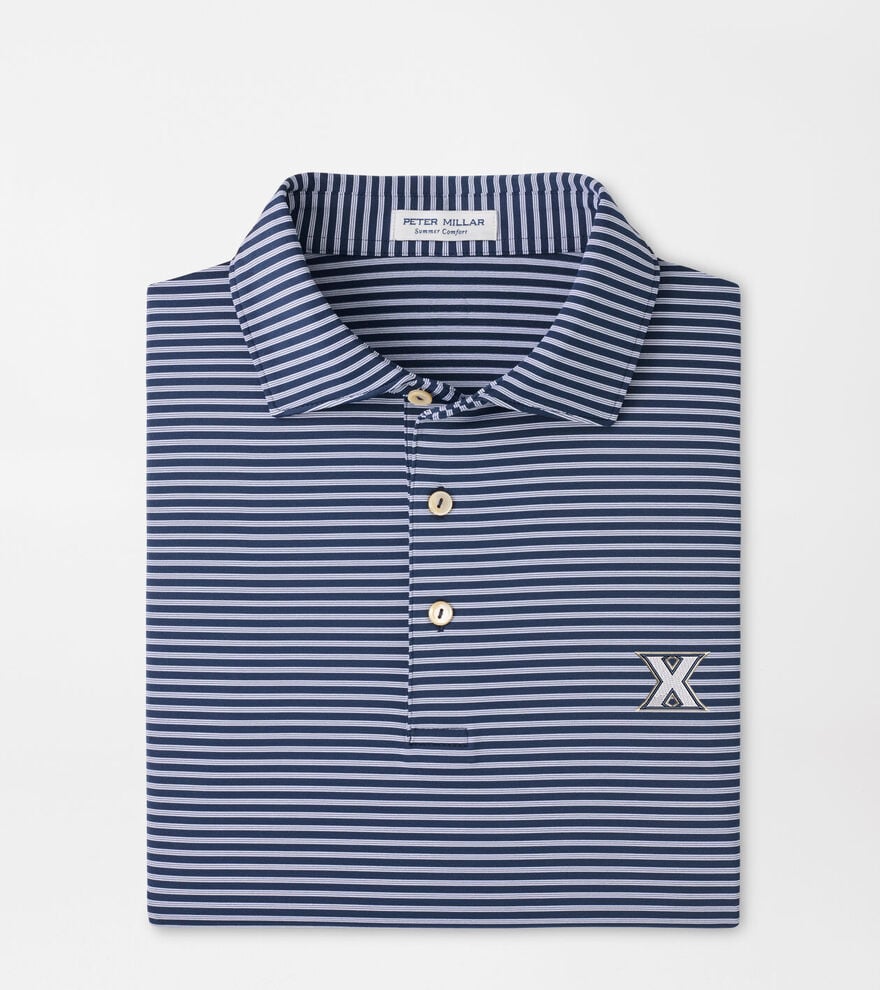 Xavier Tiebreaker Performance Jersey Stripe Polo image number 1