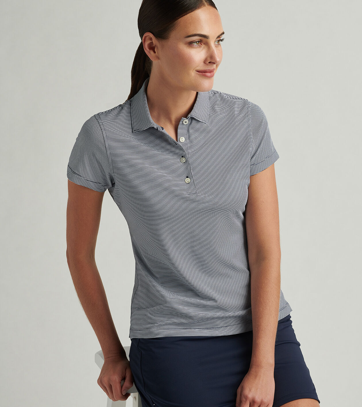 トップス POWER SHOULDER POLO TOPS Sport-Tek Black Polo Shirt Women's Small Short Sleeve