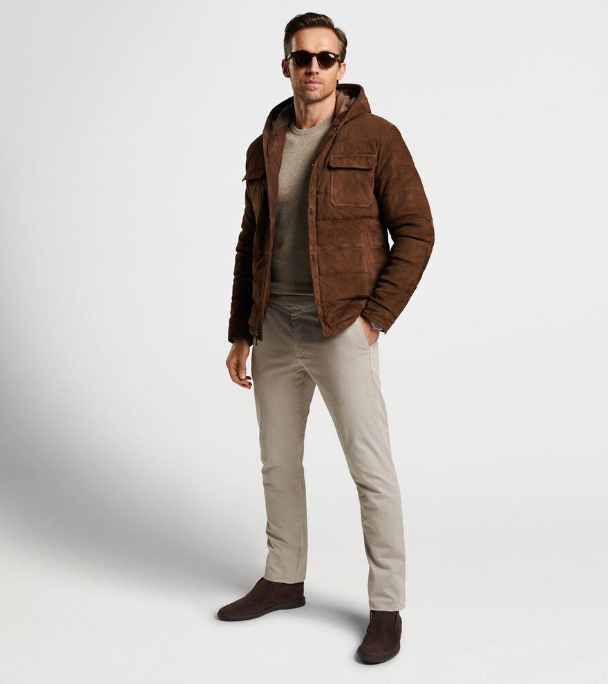 Excursionist Flex Suede Hooded Bomber image number 2