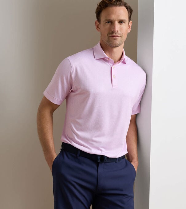 Gingham Performance Jersey Polo - Alternate Image 1