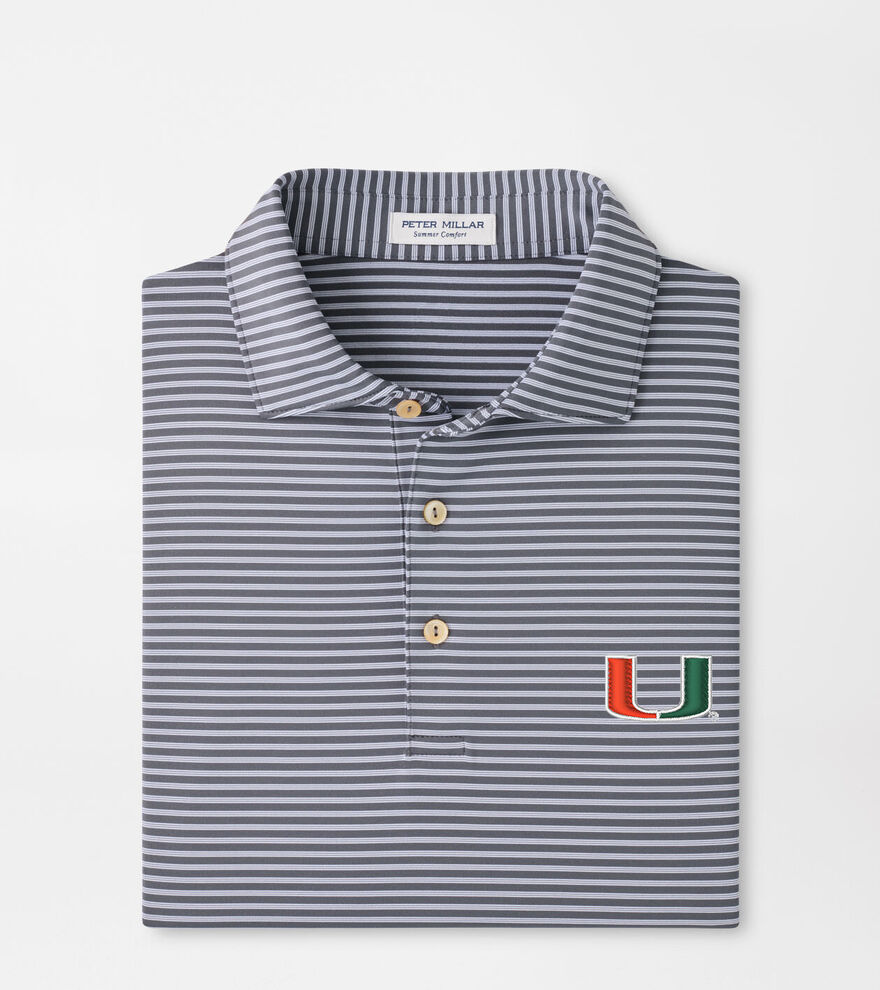 Miami Tiebreaker Performance Jersey Stripe Polo image number 1