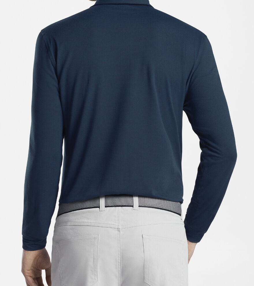 Lyons Stripe Performance Long-Sleeve Polo image number 3