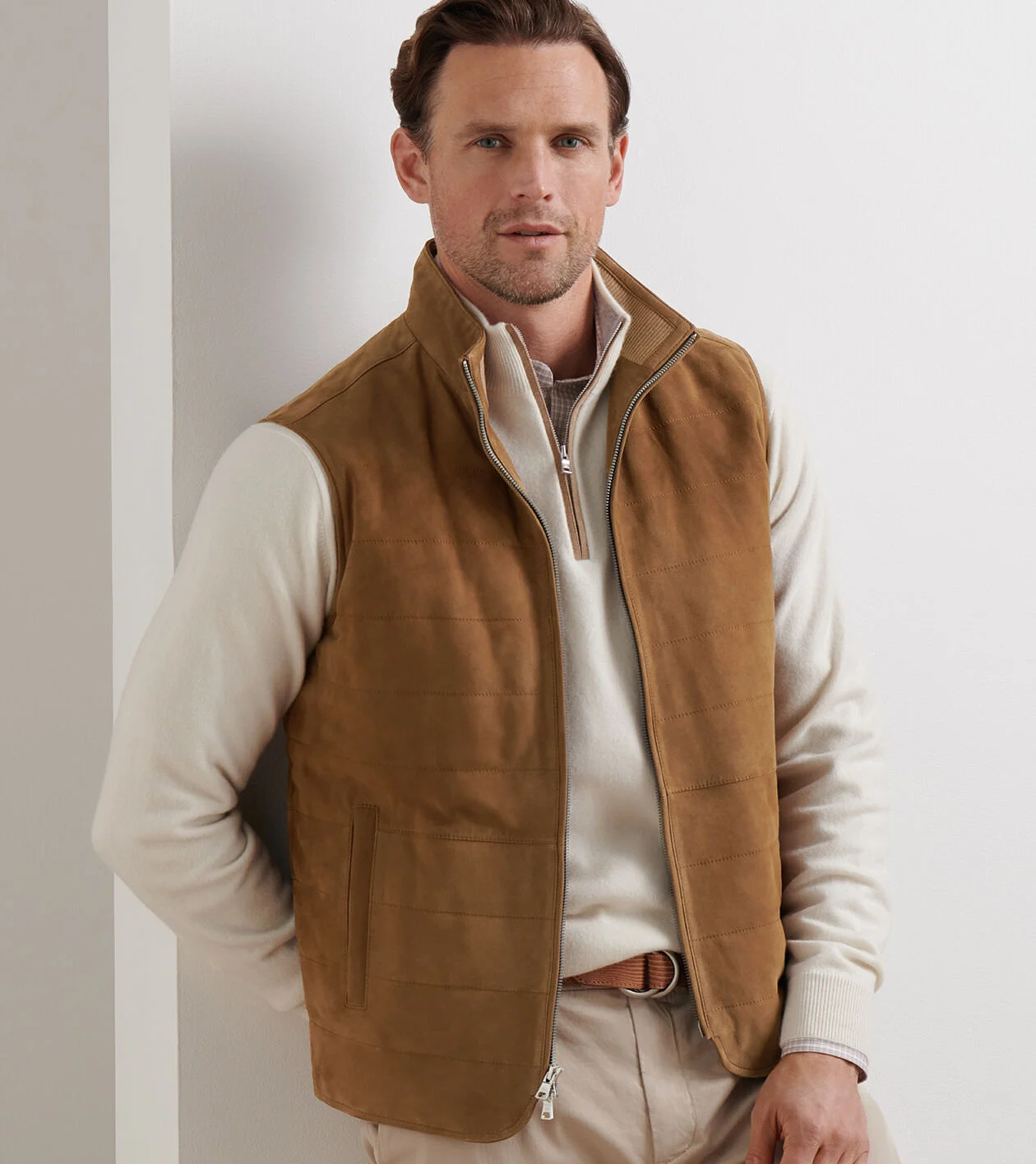 Featherweight Suede Vest | Men's Vests | Peter Millar