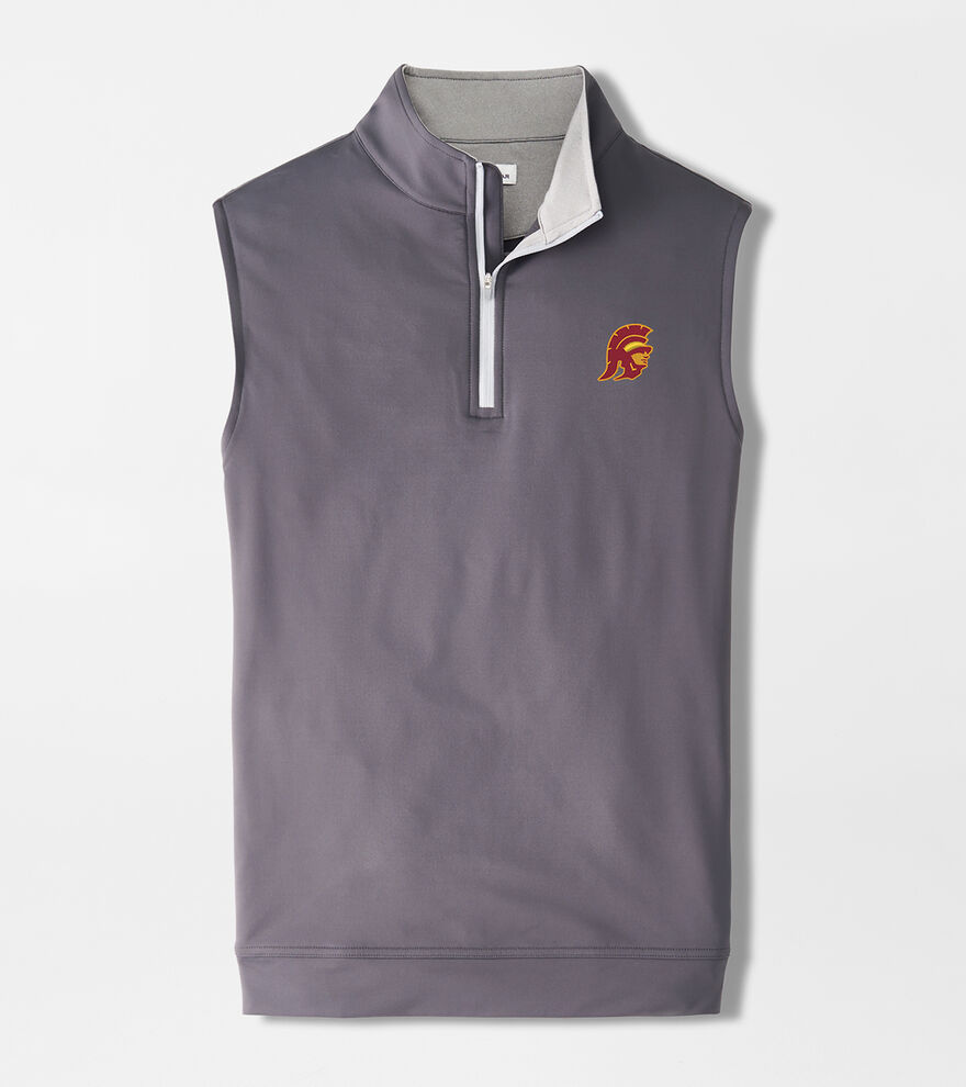 Southern California Trojan Galway Stretch Loop Terry Quarter-Zip Vest image number 1
