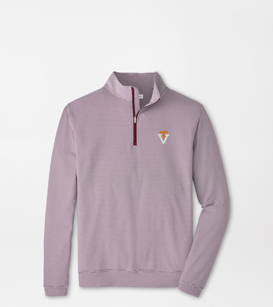 Virginia Tech Vault Perth Mini-Stripe Performance Pullover image number 1