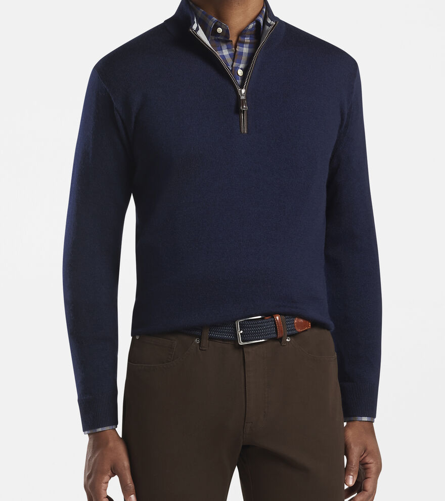 Crown Soft Nappa Trim Quarter-Zip image number 2