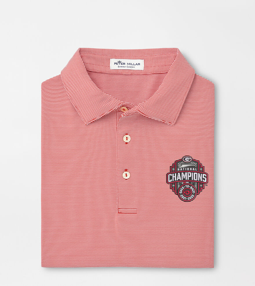 Georgia National Champion Jubilee Stripe Performance Polo image number 1