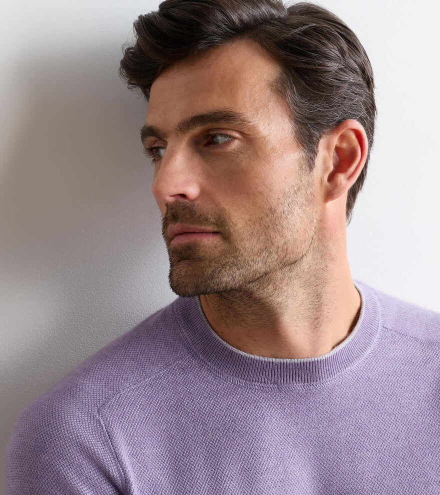 Voyager Cashmere-Silk Saddle Shoulder Crew image number 5