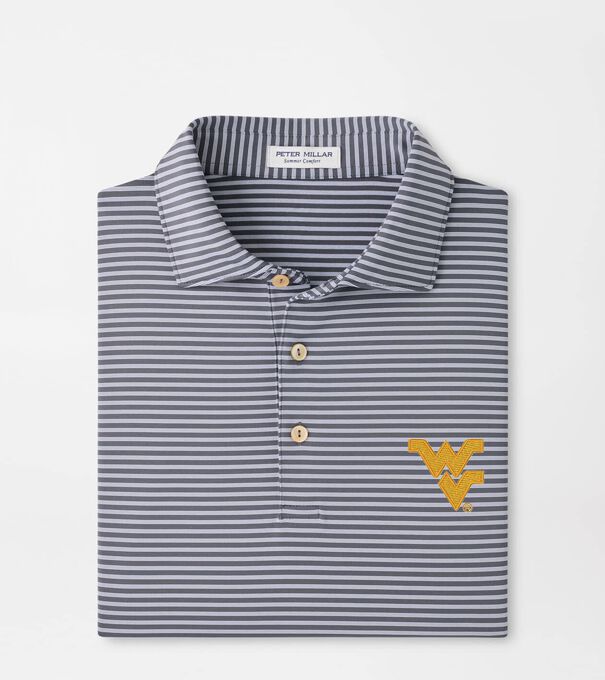 West Virginia Tiebreaker Performance Jersey Stripe Polo