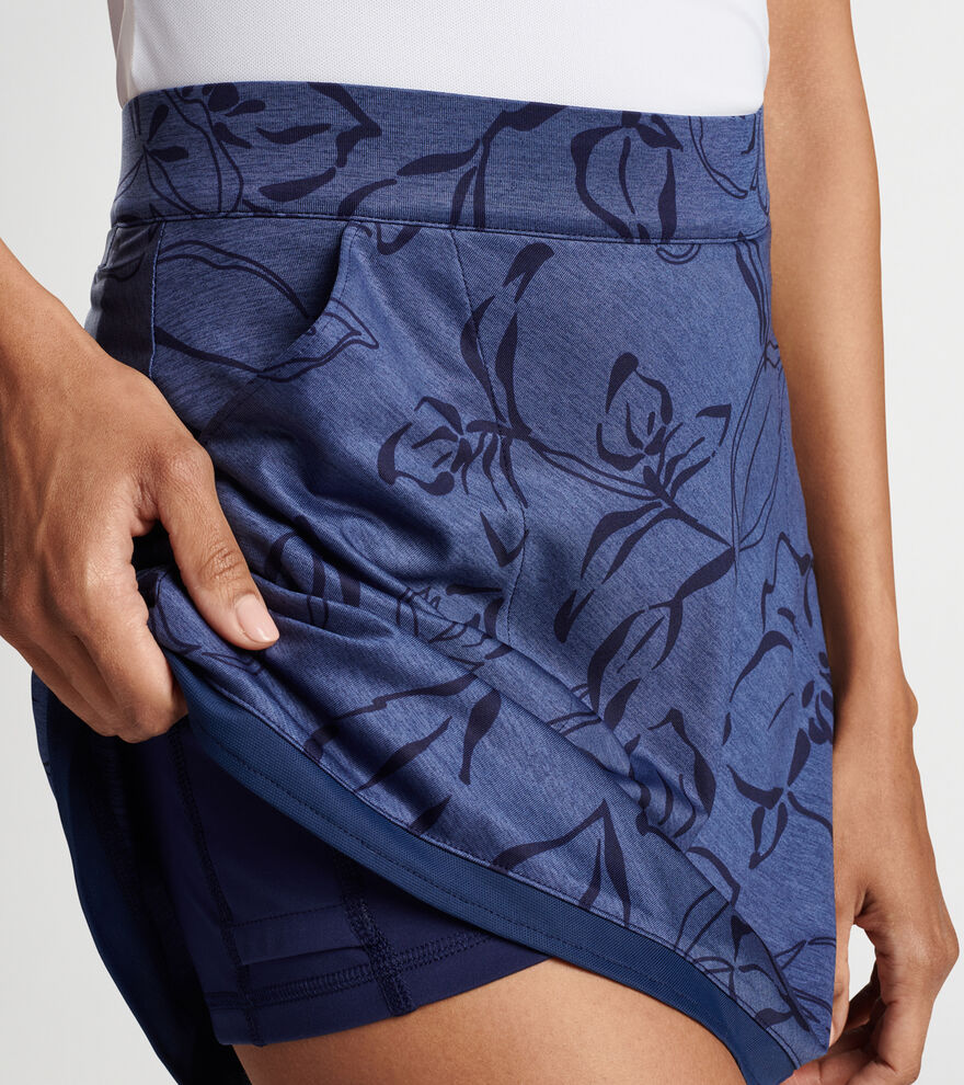 Sally Tonal Floral Trim Skort image number 4