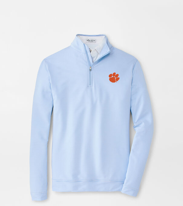 Clemson Perth Sugar Stripe Performance Quarter-Zip
