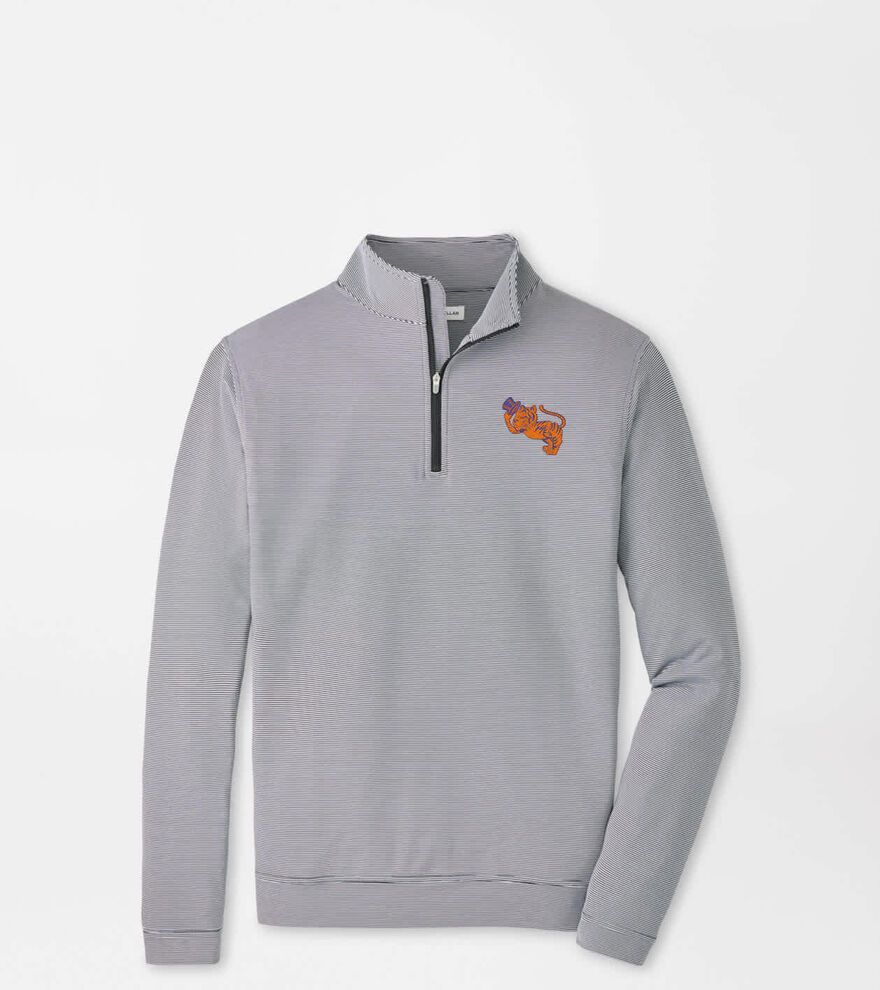 Clemson Vault Perth Sugar Stripe Performance Quarter-Zip