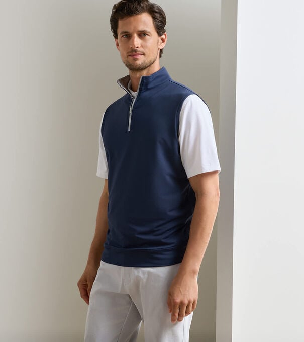 Galway Stretch Loop Terry Quarter-Zip Vest - Alternate Image 1