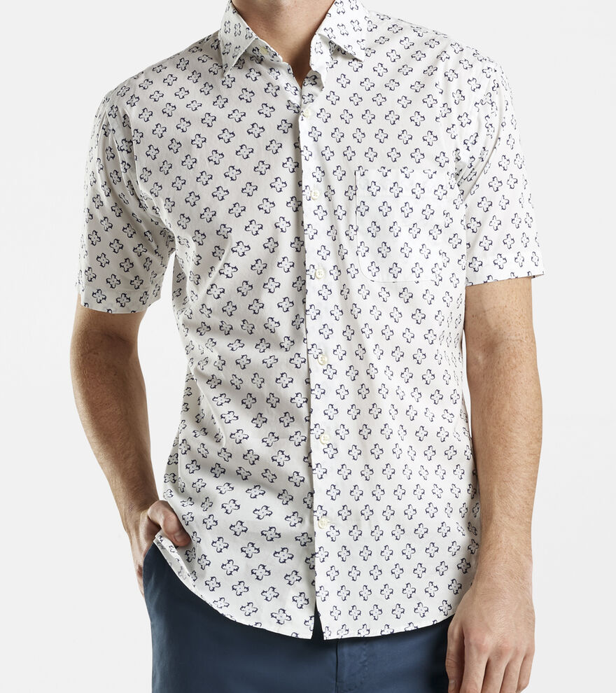 Shark Flower Cotton-Blend Sport Shirt - Alternate Image 3