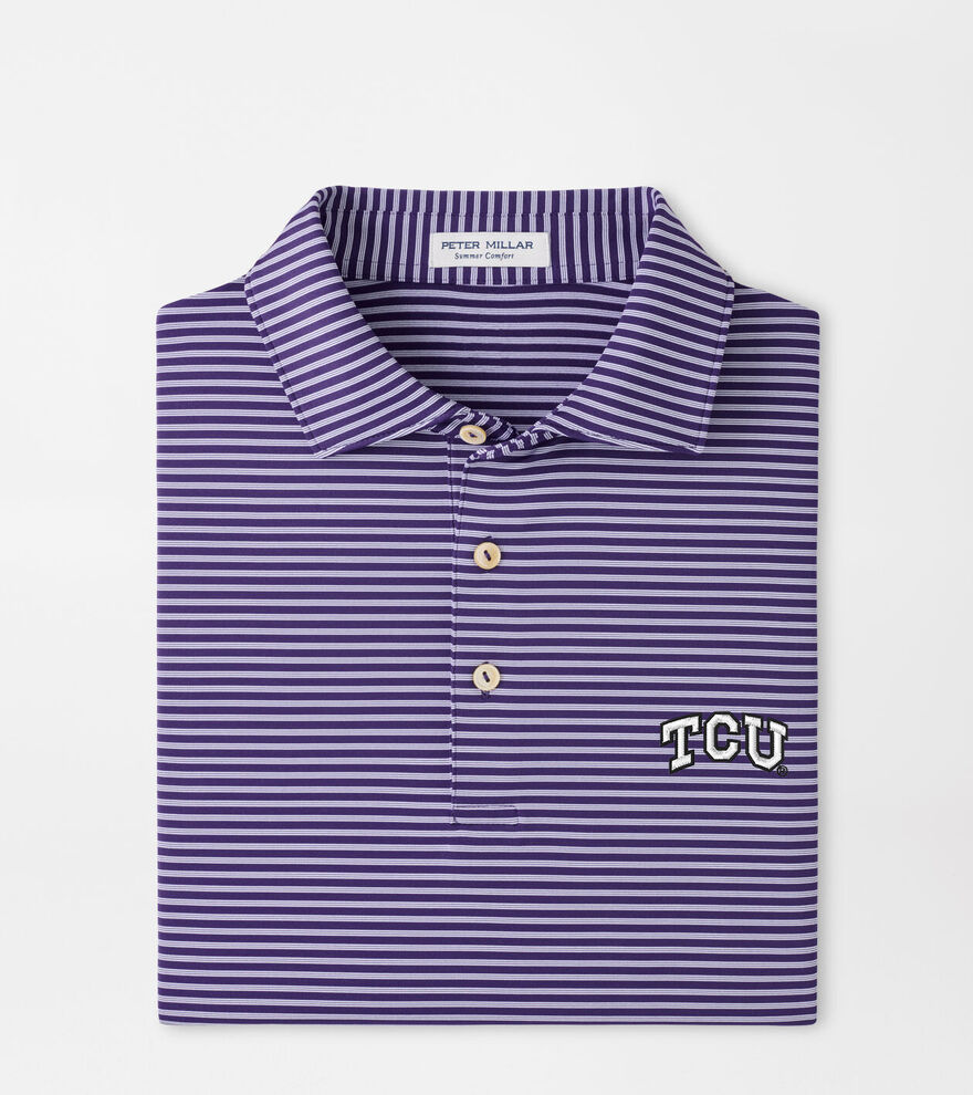 TCU Tiebreaker Performance Jersey Stripe Polo image number 1