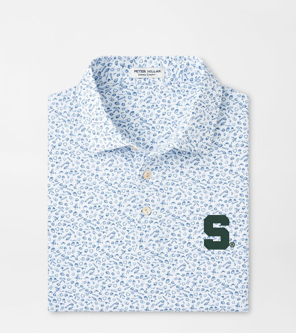 Michigan State Batter Up Performance Jersey Polo