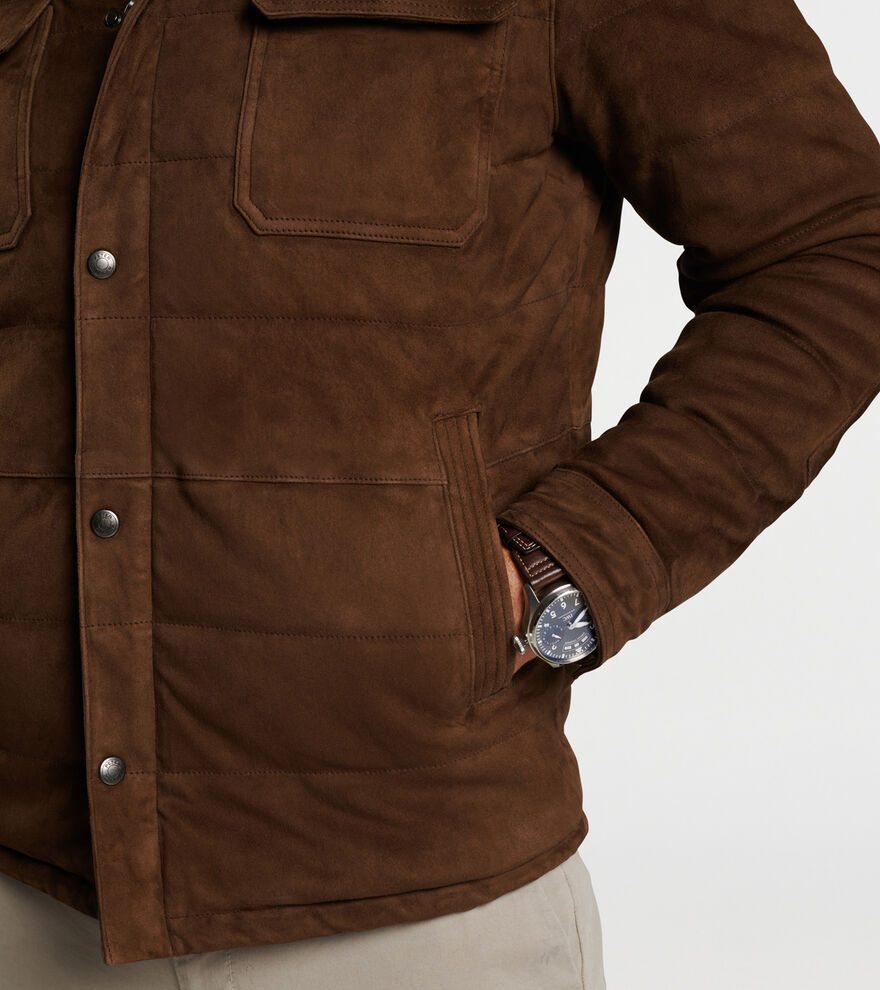 Excursionist Flex Suede Hooded Bomber image number 4
