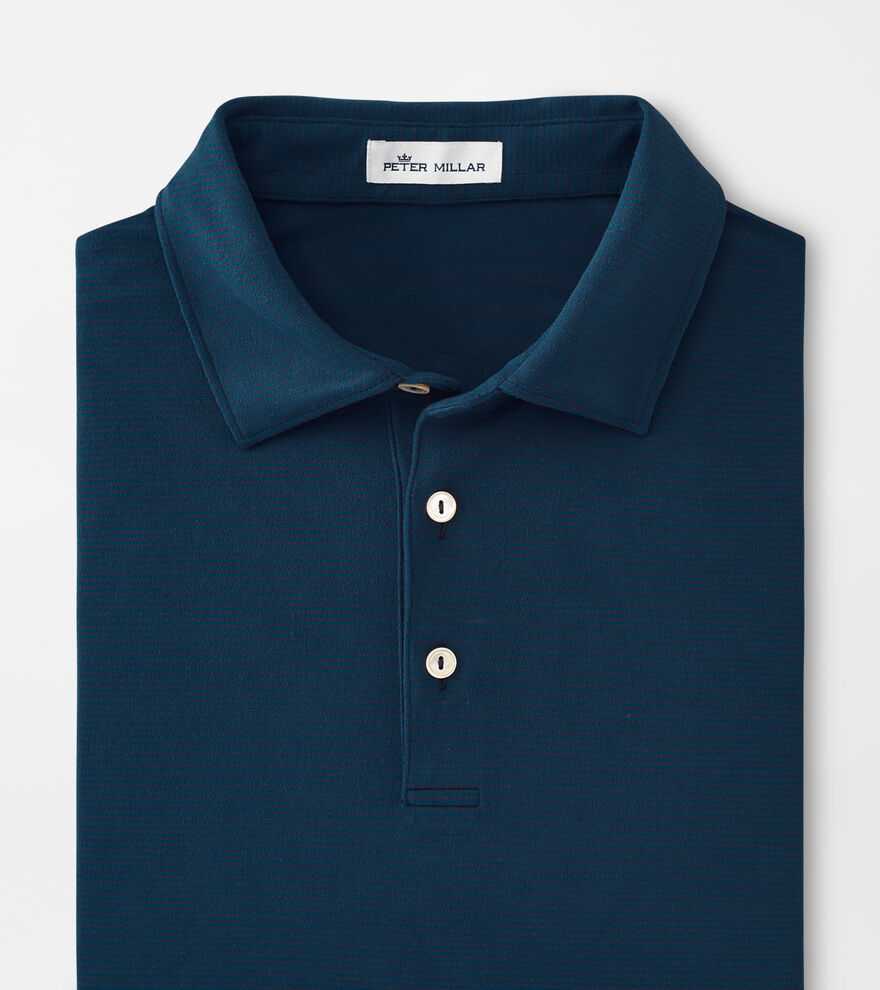 Lyons Stripe Performance Long-Sleeve Polo image number 1