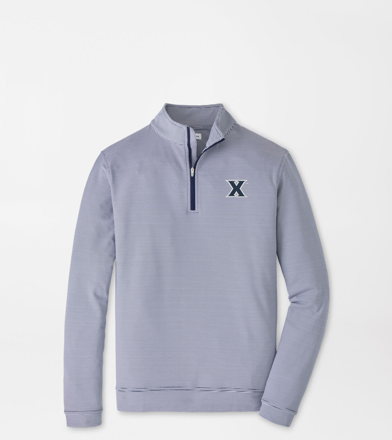 Xavier Perth Mini-Stripe Performance Pullover | Men's Collegiate