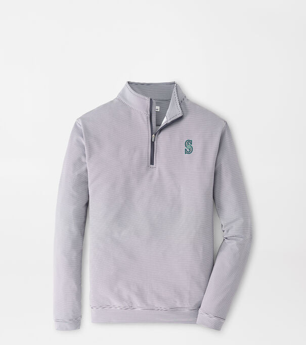 Seattle Mariners Perth Sugar Stripe Performance Quarter-Zip